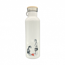 Thermoflasche mit Bambusdeckel 750 ml – Herzensgeflüster Beisammensein