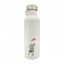 Thermoflasche mit Bambusdeckel 750 ml – Herzensgeflüster Fliegen