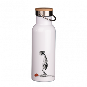 Thermoflasche mit Bambusdeckel - Herzensgeflüster "Ich."