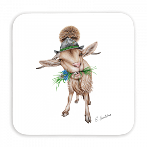 Untersetzer 9x9 - Alpen Ziege