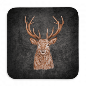 Untersetzer 9x9 Black Edition - Hirsch