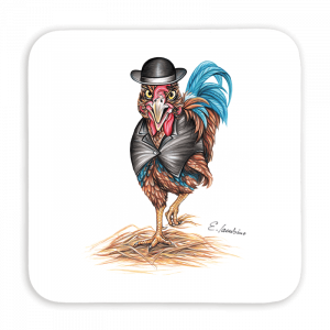 Untersetzer 9x9 - Bollenhut Hahn