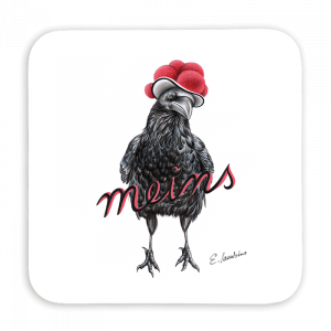 Untersetzer 9x9 - Bollenhut Rabe meins