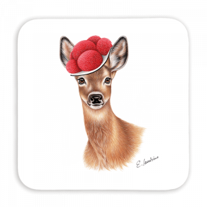 Untersetzer 9x9 - Bollenhut Reh