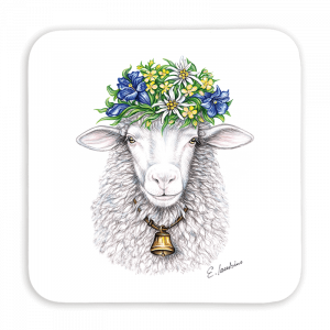 Untersetzer 9x9 - Blumenschaf