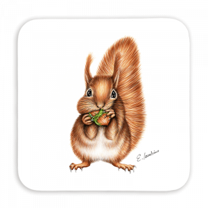 Untersetzer 9x9 - Eichhörnchen