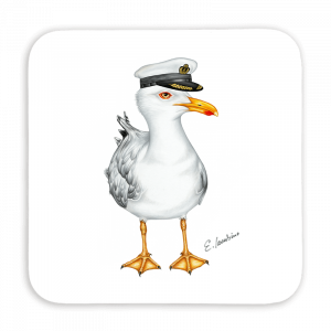 Untersetzer 9x9 - Kapitän Möwe