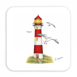 Untersetzer 9x9 - Leuchtturm
