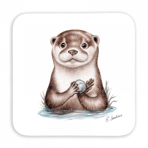 Untersetzer 9x9 - Otter