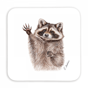 Untersetzer 9x9 - Waschbär