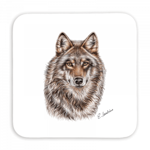 Untersetzer 9x9 - Wolf