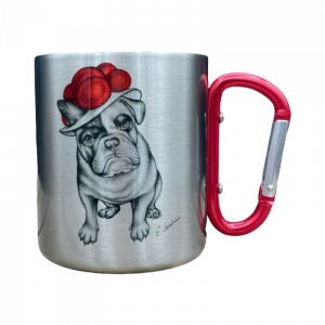 Edelstahltasse - Bollenhut Bulldogge
