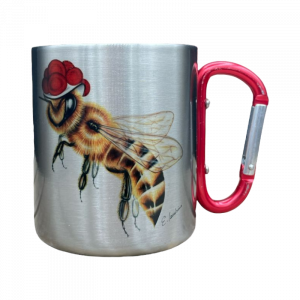 Edelstahltasse - Bollenhut Biene