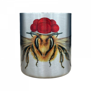 Edelstahltasse - Bollenhut Biene frontal