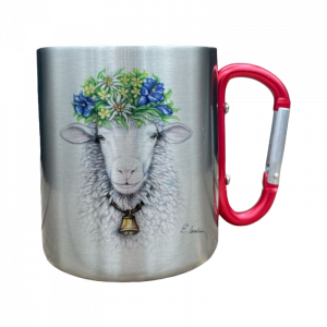 Edelstahltasse - Blumenschaf