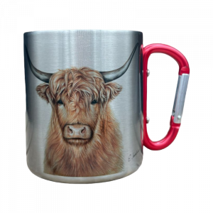 Edelstahltasse - Hochlandrind