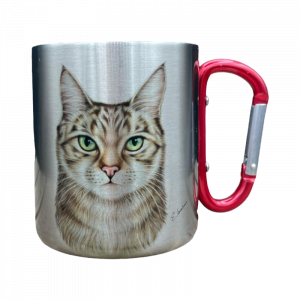 Edelstahltasse - Katze