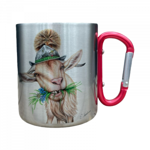 Edelstahltasse - Alpen Ziege
