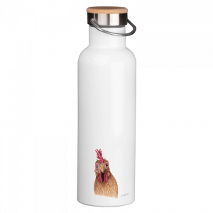 Thermoflasche mit Bambusdeckel - Huhn