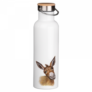 Thermoflasche mit Bambusdeckel - Esel