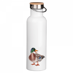 Thermoflasche mit Bambusdeckel - Erpel