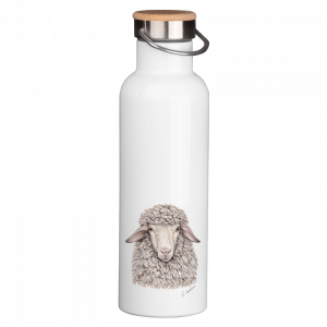 Thermoflasche Bambusdeckel - Schaf