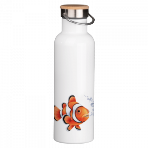 Thermoflasche mit Bambusdeckel - Clownfisch