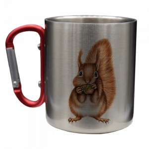 Edelstahltasse - Eichhörnchen