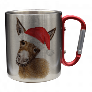 Edelstahltasse - Weihnachtsesel