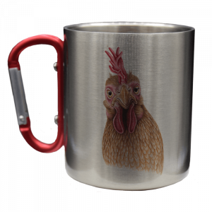Edelstahltasse - Huhn