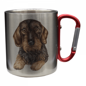 Edelstahltasse - Rauhaardackel