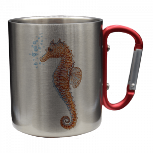 Edelstahltasse - Seepferdchen