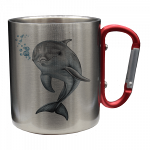 Edelstahltasse - Delfin