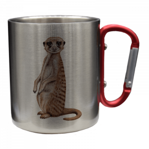 Edelstahltasse - Erdmännchen