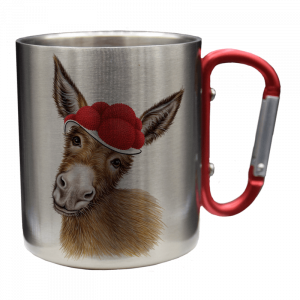 Edelstahltasse - Bollenhut Esel