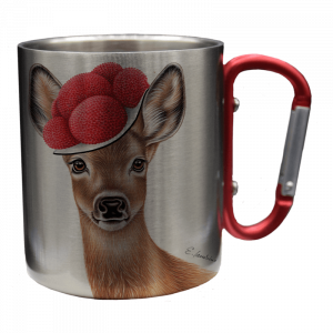 Edelstahltasse - Bollenhut Reh