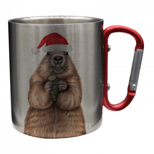 Edelstahltasse - Weihnachtsmurmeltier