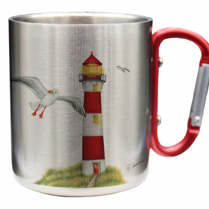 Edelstahltasse - Leuchtturm