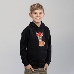 Kinder Hoodie - Bollenhut Reh