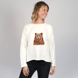 Damen Oversize Sweater - Bär