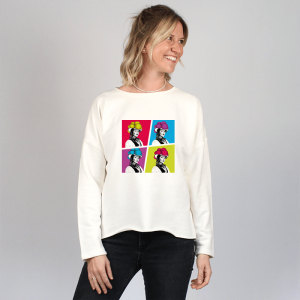 Damen Oversize Sweater - Pop Up Girl