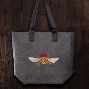 Filztasche Bollenhut Biene frontal