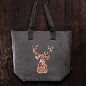 Filztasche Blumenhirsch