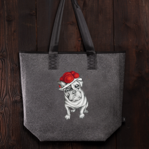 Filztasche Bollenhut Bulldogge