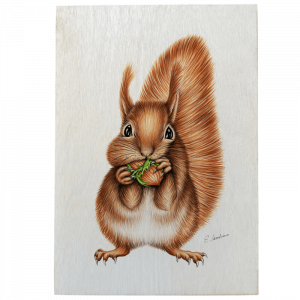 Holztafel - Eichhörnchen