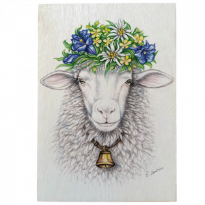 Holztafel Blumenschaf