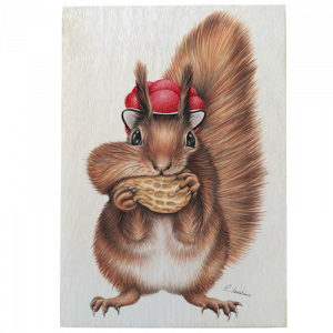 Holztafel Bollenhut Eichhörnchen