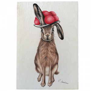 Holztafel Bollenhut Hase