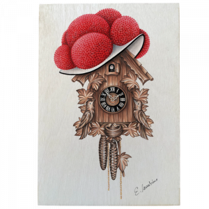 Holztafel Bollenhut Kuckucksuhr