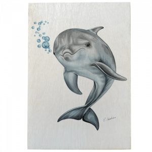 Holztafel - Delfin